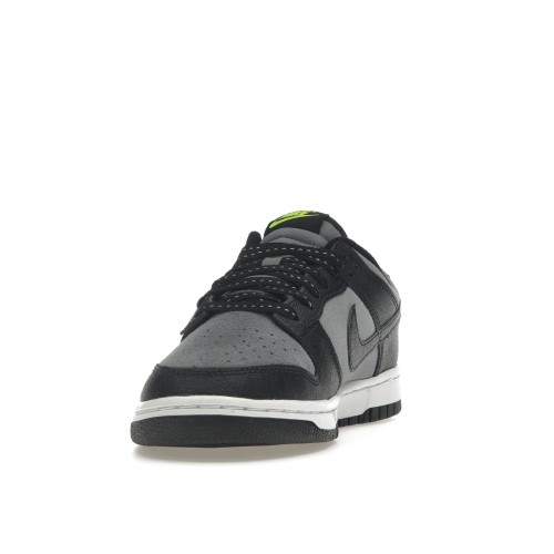 Кроссы Nike Dunk Low Black Cool Grey Volt Mini Swoosh - мужская сетка размеров