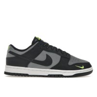 Кроссовки Nike Dunk Low Black Cool Grey Volt Mini Swoosh