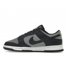 Кроссовки Nike Dunk Low Black Cool Grey Volt Mini Swoosh