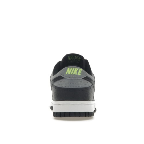 Кроссы Nike Dunk Low Black Cool Grey Volt Mini Swoosh - мужская сетка размеров