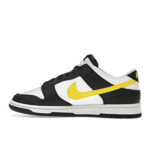 Кроссы Nike Dunk Low Black Opti Yellow - мужская сетка размеров