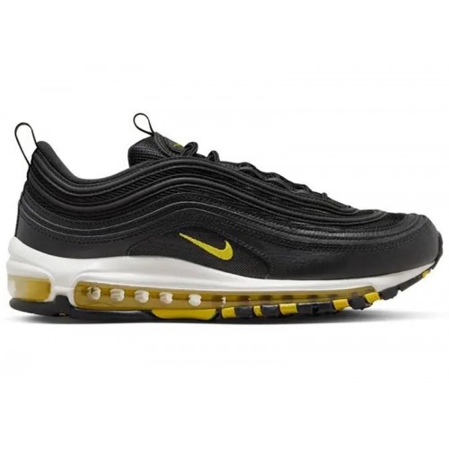 Кроссы Nike Air Max 97 Black Opti Yellow - мужская сетка размеров