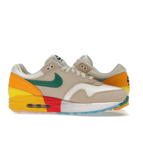 Кроссы Nike Air Max 1 Khaki Multi-Color (W) - женская сетка размеров