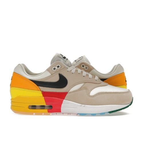 Кроссы Nike Air Max 1 Khaki Multi-Color (W) - женская сетка размеров