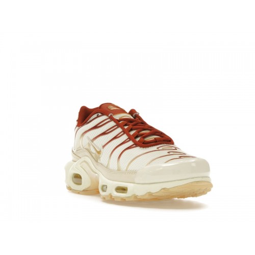 Кроссы Nike Air Max Plus Sail Team Red (W) - женская сетка размеров