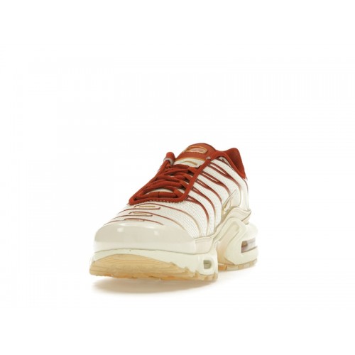 Кроссы Nike Air Max Plus Sail Team Red (W) - женская сетка размеров