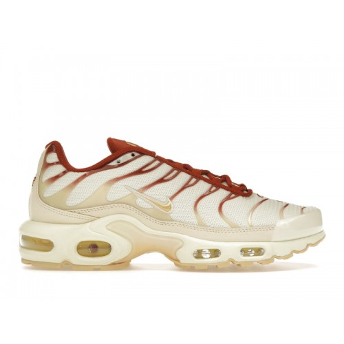 Кроссы Nike Air Max Plus Sail Team Red (W) - женская сетка размеров