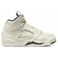 Детские Jordan 5 Retro SE Sail Light Orewood Brown Coconut Milk Black (PS)