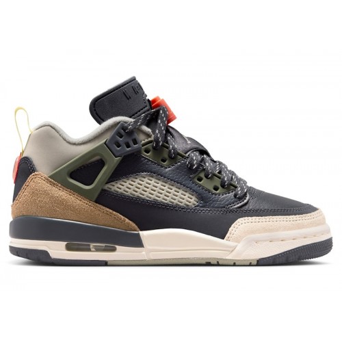 Jordan Spizike Low Anthracite Mango Cargo Khaki (GS) - подростковая сетка размеров