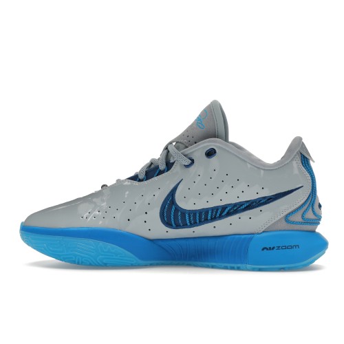 Кроссы Nike LeBron 21 Blue Diver (Translucent Blue Outsole) - мужская сетка размеров