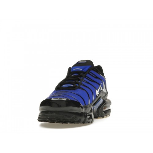 Кроссы Nike Air Max Plus Premium Black Racer Blue - мужская сетка размеров