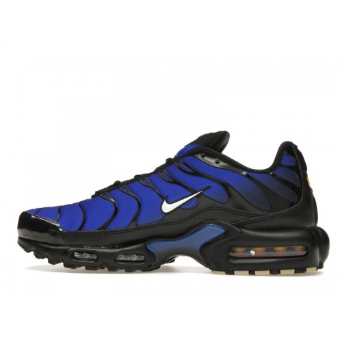Кроссы Nike Air Max Plus Premium Black Racer Blue - мужская сетка размеров