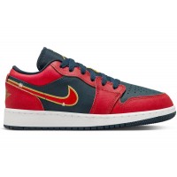 Подростковые кроссовки Jordan 1 Low Armory Navy Sport Red (GS)