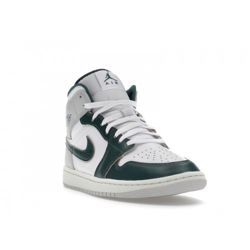Кроссы Jordan 1 Mid SE Oxidized Green - мужская сетка размеров