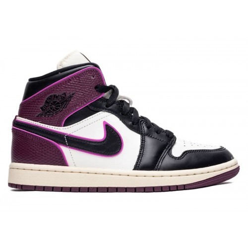 Кроссы Jordan 1 Mid SE Bordeaux (W) - женская сетка размеров