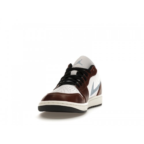 Кроссы Jordan 1 Retro Low SE Brown Blue Grey - мужская сетка размеров