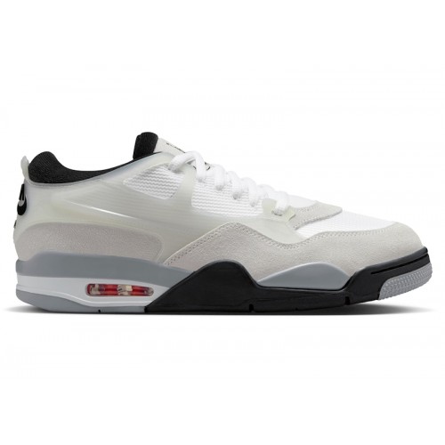 Jordan 4 RM White Light Smoke Grey Black - мужская сетка размеров