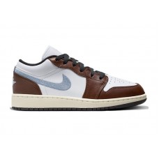 Подростковые Jordan 1 Low Mocha Blue Grey (GS)