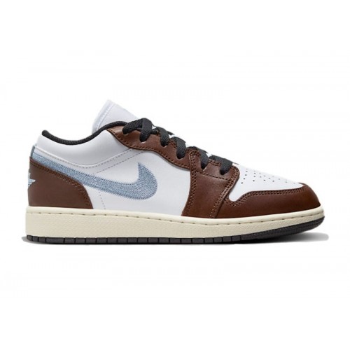 Air Jordan 1 Low SE GS Mocha Blue Grey - подростковая сетка размеров