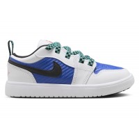 Детские Jordan 1 Low ALT SE White Hyper Royal Hyper Jade Black (PS)