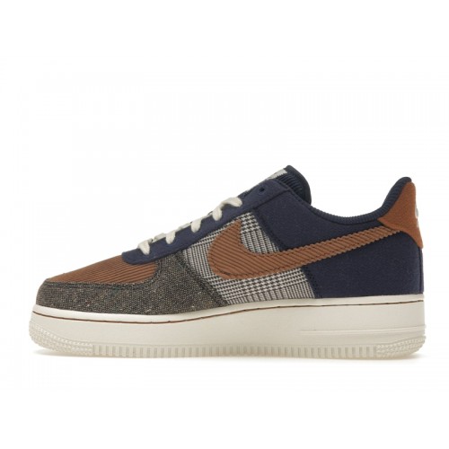 Nike Air Force 1 Low 07 PRM Tweed Midnight Navy Corduroy - мужская сетка размеров