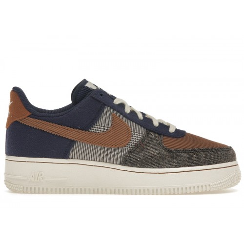 Nike Air Force 1 Low 07 PRM Tweed Midnight Navy Corduroy - мужская сетка размеров