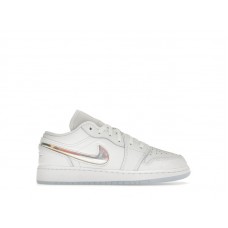 Подростковые кроссовки Jordan 1 Low SE Glitter Swoosh (GS)