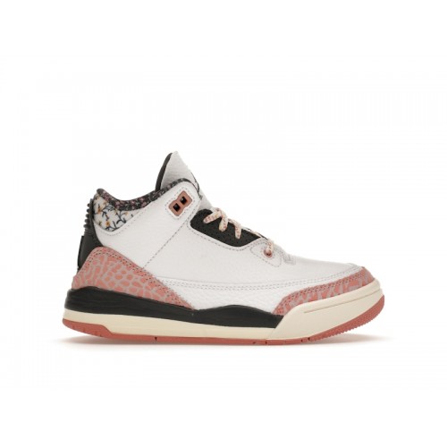 Кроссы Jordan 3 Retro Red Stardust (PS) - детская сетка размеров