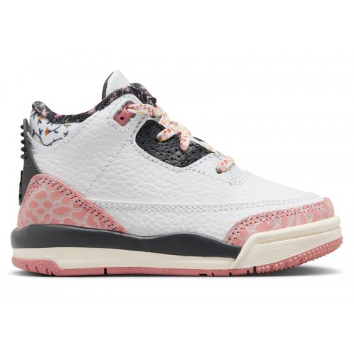 Кроссы Jordan 3 Retro Red Stardust (TD) - детская сетка размеров