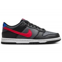 Подростковые кроссовки Nike Dunk Low Black Racer Blue University Red (GS)
