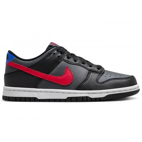 Кроссы Nike Dunk Low Black Racer Blue University Red (GS) - подростковая сетка размеров