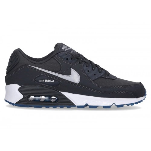 Кроссы Nike Air Max 90 Reflective Swoosh Anthracite Industrial Blue - мужская сетка размеров