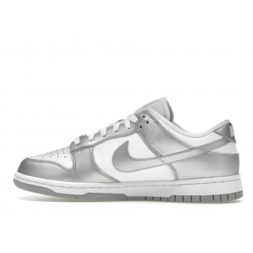 Кроссы Nike Dunk Low Metallic Silver (W) - женская сетка размеров