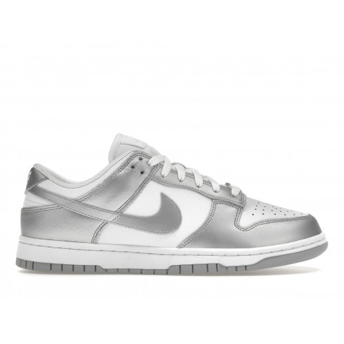 Кроссы Nike Dunk Low Metallic Silver (W) - женская сетка размеров