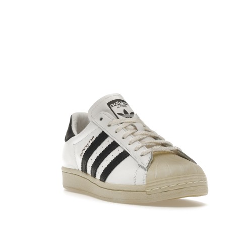 Кроссы adidas Superstar White Black Aged Sole - мужская сетка размеров