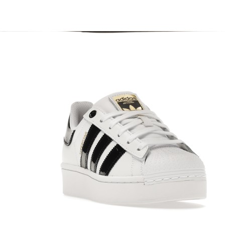 Кроссы adidas Superstar Bold White Black (W) - женская сетка размеров