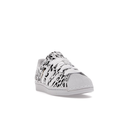 Кроссы adidas Superstar Leopard White (W) - женская сетка размеров