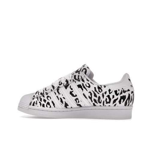 Кроссы adidas Superstar Leopard White (W) - женская сетка размеров