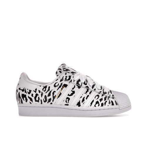Кроссы adidas Superstar Leopard White (W) - женская сетка размеров