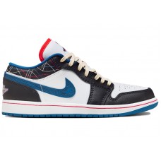 Кроссовки Jordan 1 Low SE Industrial Blue Sashiko