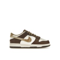 Подростковые кроссовки Nike Dunk Low Brown Plaid (GS)