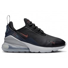 Подростковые кроссовки Nike Air Max 270 Black Thunder Blue Dark Pony (GS)