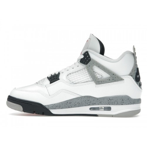 Кроссы Jordan 4 Retro White Cement (2025) - мужская сетка размеров