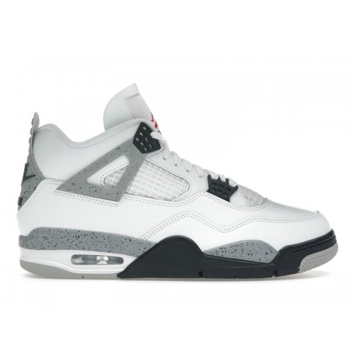 Кроссы Jordan 4 Retro White Cement (2025) - мужская сетка размеров