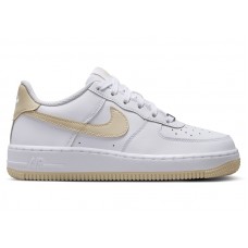 Подростковые кроссовки Nike Air Force 1 White Light Khaki (GS)