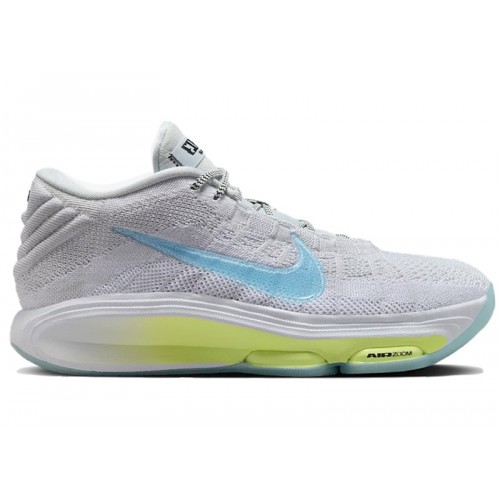 Кроссы Nike Air Zoom GT Hustle 3 Pure Platinum Glacier Blue - мужская сетка размеров