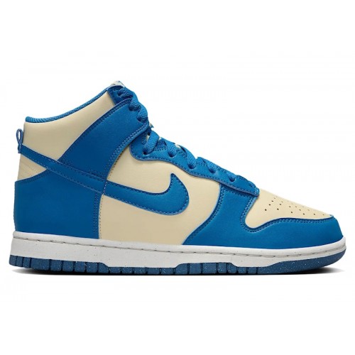 Кроссы Nike Dunk High Next Nature Light Khaki Star Blue (W) - женская сетка размеров