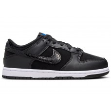 Детские кроссовки Nike Dunk Low SE Black Croc (PS)