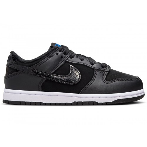 Кроссы Nike Dunk Low SE Black Croc (PS) - детская сетка размеров