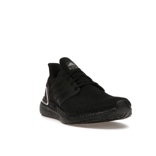 Кроссы adidas Ultra Boost 20 Core Black Silver Metallic - мужская сетка размеров